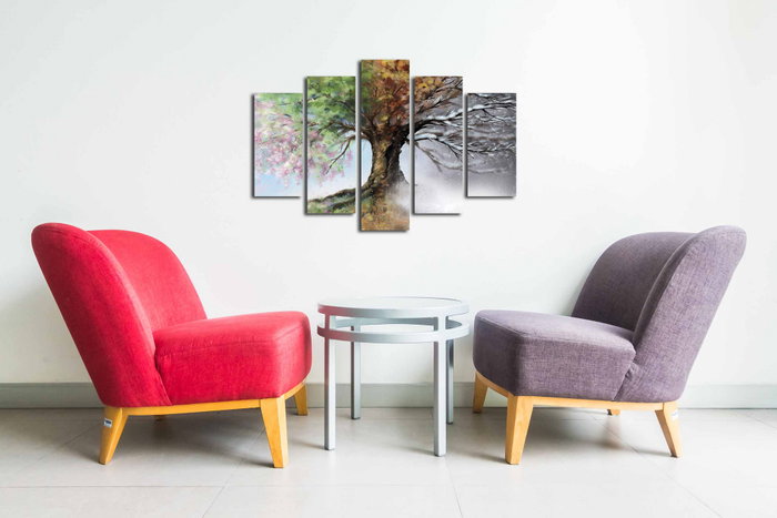 Wallity Cuadro Decorativo en Lienzo 5 Piezas 5PUC-042 Multicolor Wallity Cuadro Decorativo en Lienzo 5 Piezas 5PUC-042 Multicolor